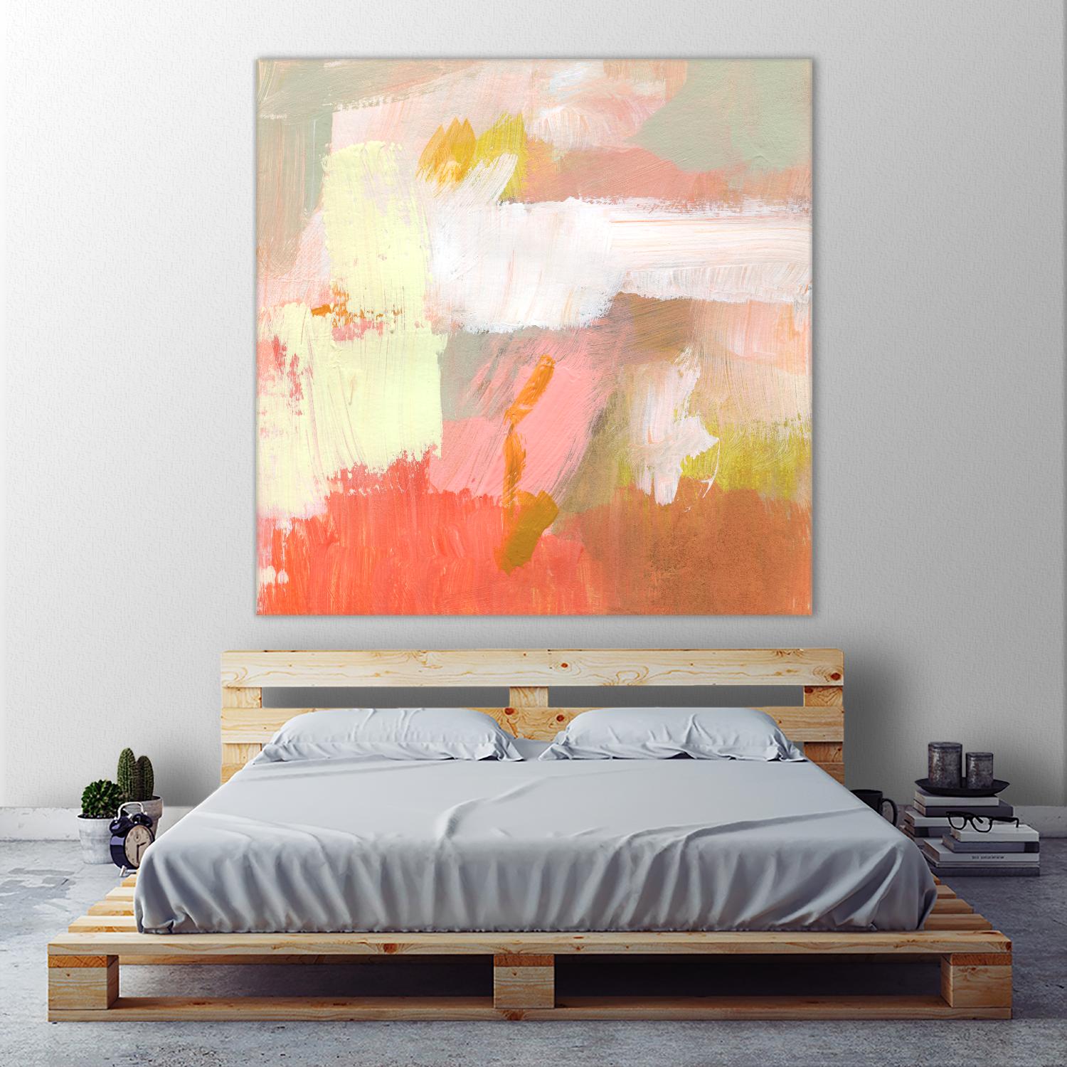 Yellow and Blush II by Victoria Barnes on GIANT ART - orange abstract abstract