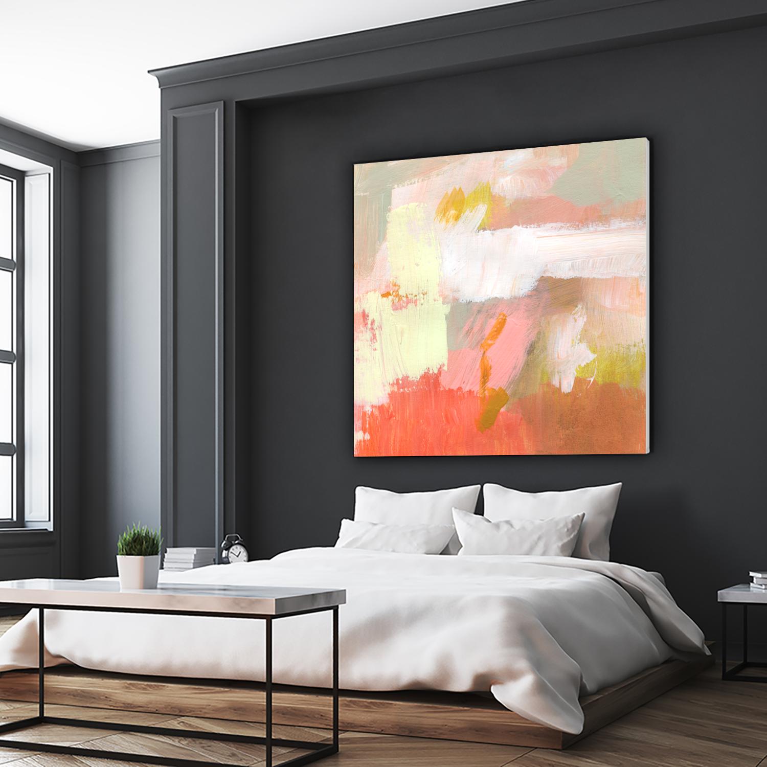 Yellow and Blush II by Victoria Barnes on GIANT ART - orange abstract abstract