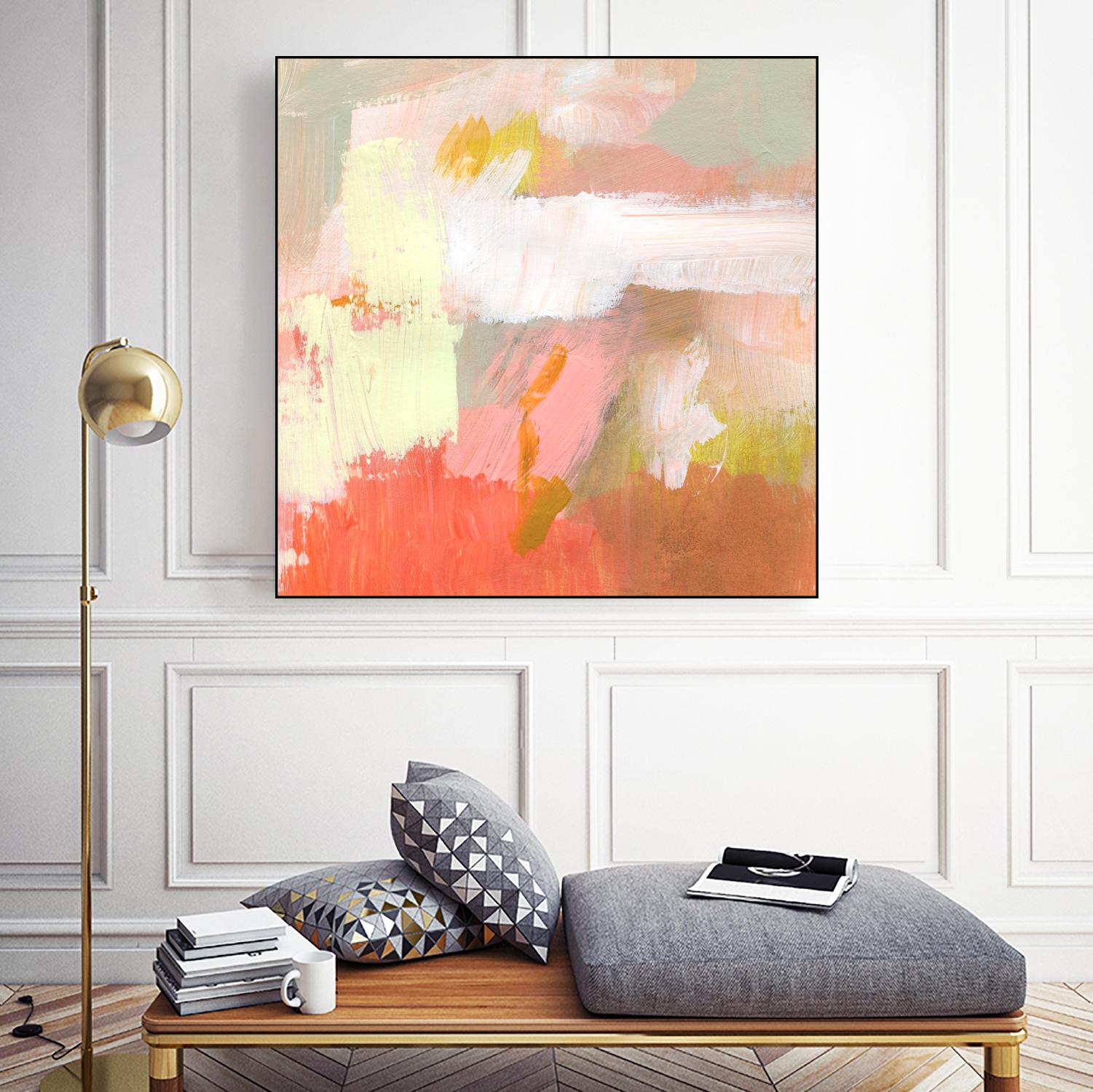 Yellow and Blush II by Victoria Barnes on GIANT ART - orange abstract abstract