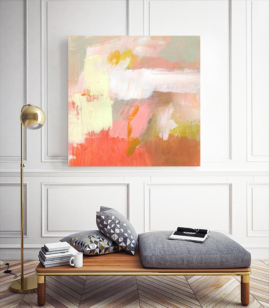 Yellow and Blush II by Victoria Barnes on GIANT ART - orange abstract abstract