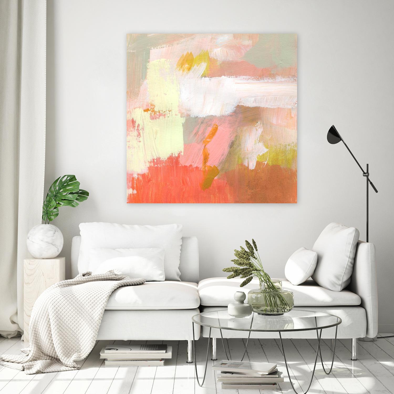 Yellow and Blush II by Victoria Barnes on GIANT ART - orange abstract abstract