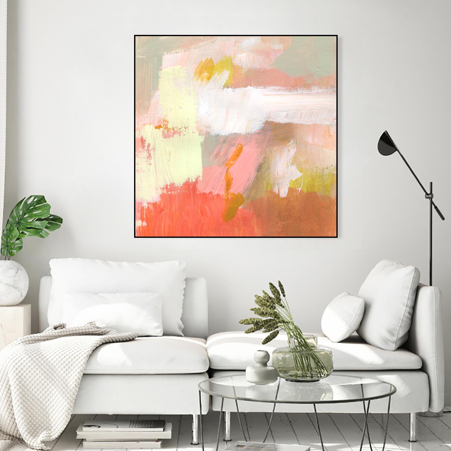 Yellow and Blush II by Victoria Barnes on GIANT ART - orange abstract abstract