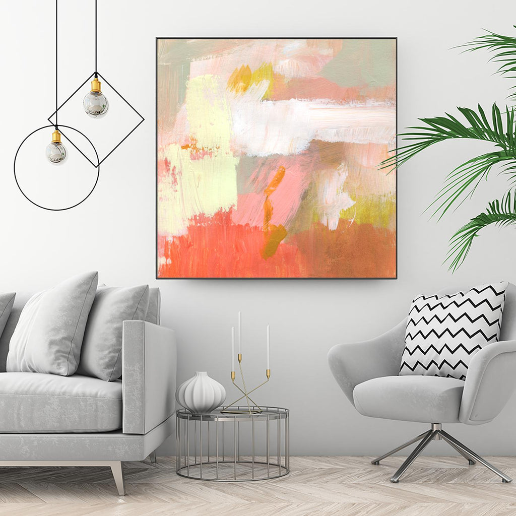 Yellow and Blush II by Victoria Barnes on GIANT ART - orange abstract abstract