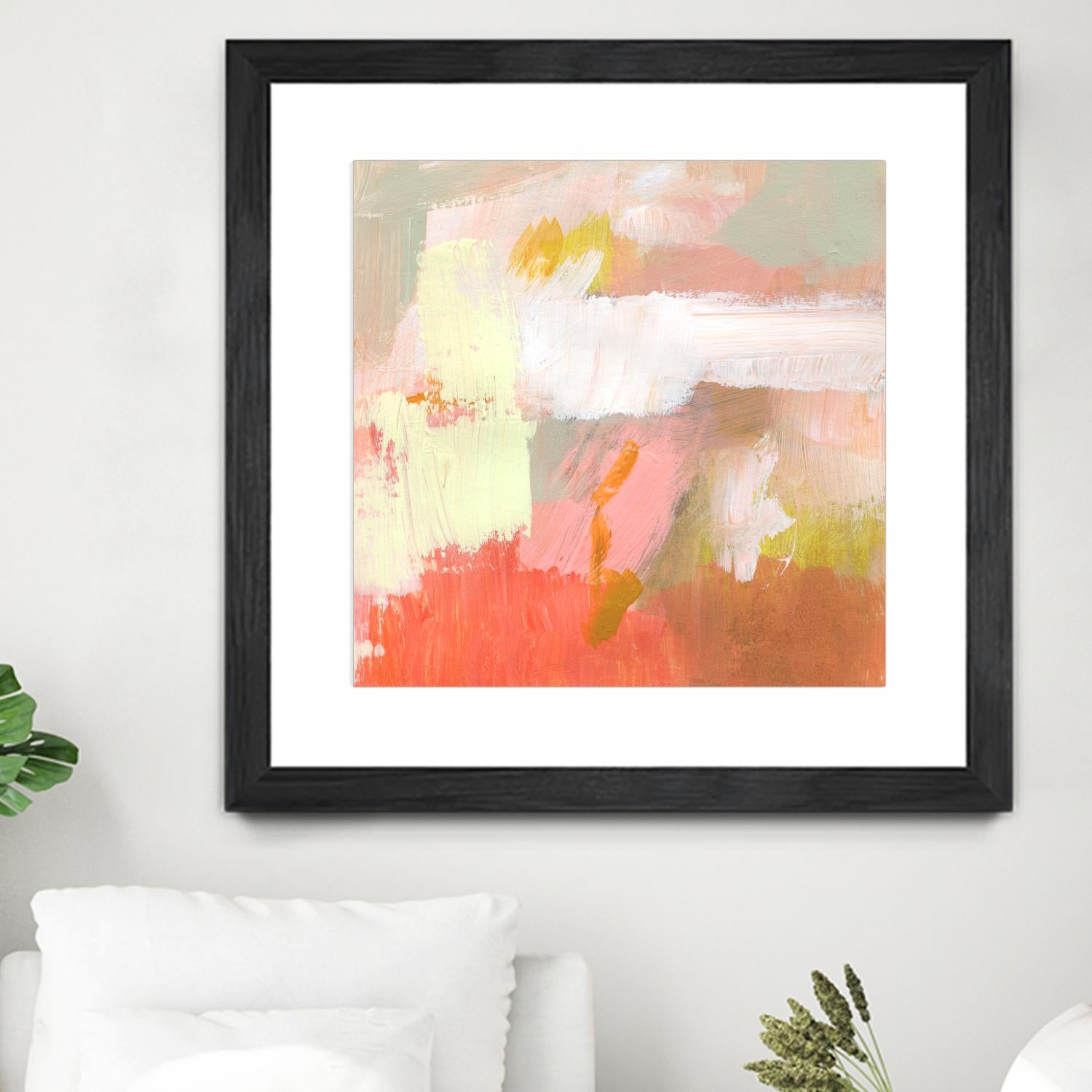 Yellow and Blush II by Victoria Barnes on GIANT ART - orange abstract abstract