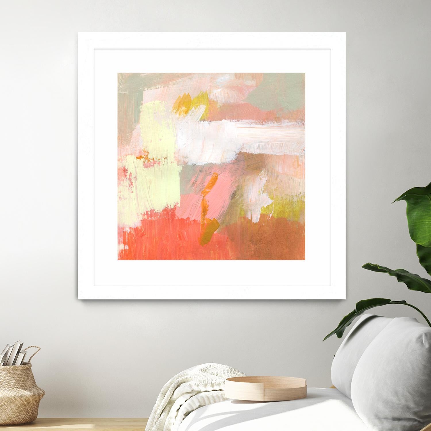 Yellow and Blush II by Victoria Barnes on GIANT ART - orange abstract abstract