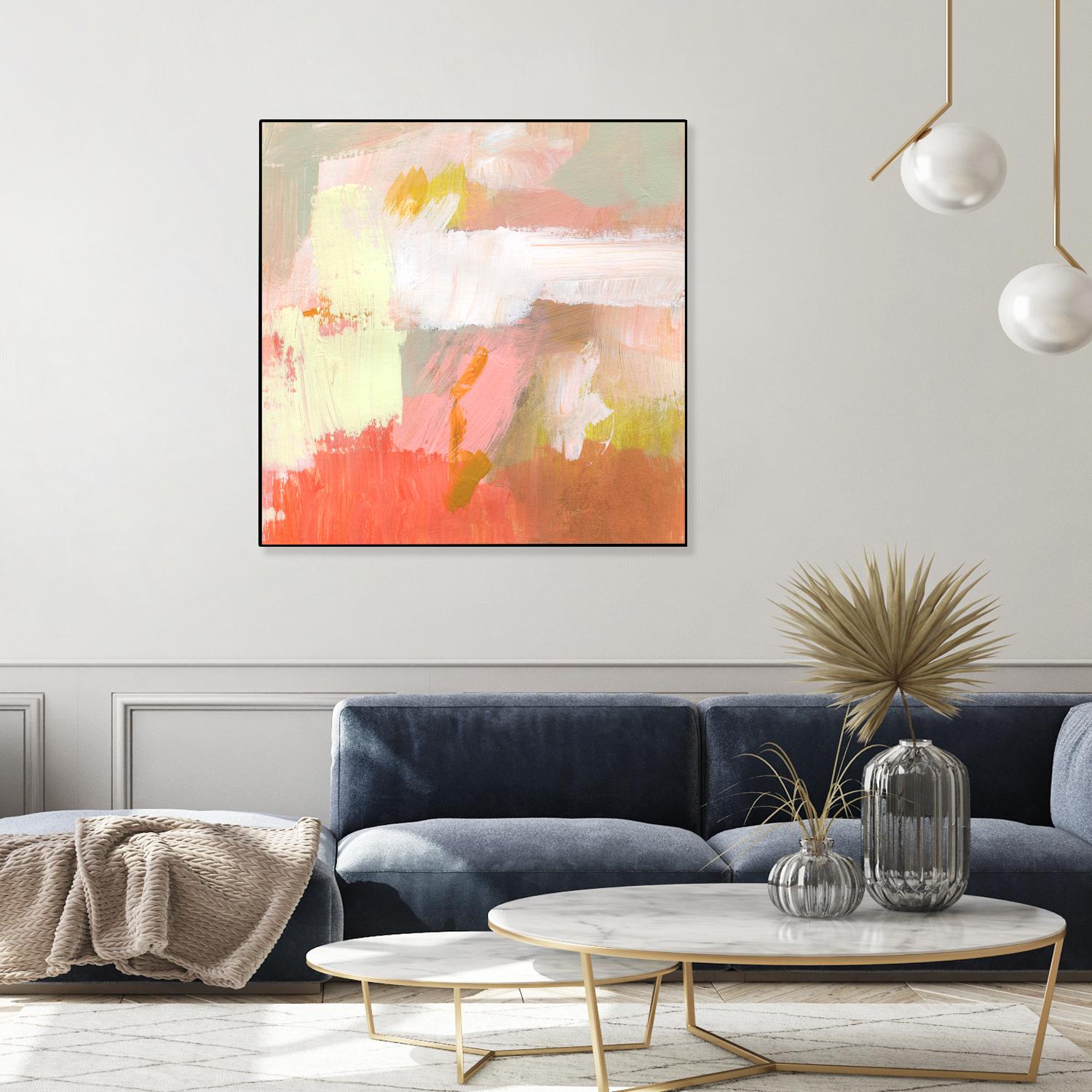 Yellow and Blush II by Victoria Barnes on GIANT ART - orange abstract abstract