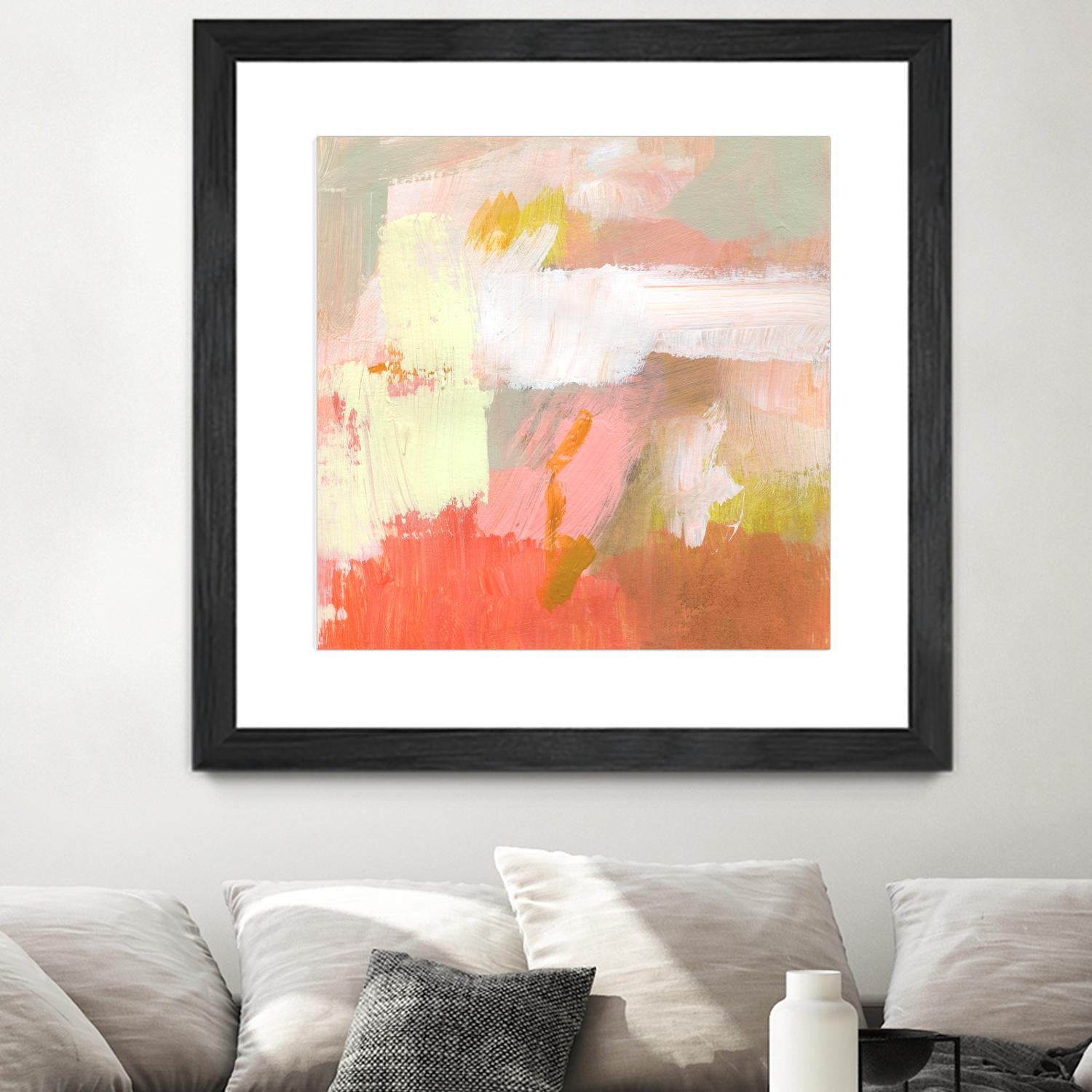 Yellow and Blush II by Victoria Barnes on GIANT ART - orange abstract abstract