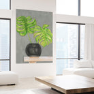 Frond in Vase I by Jennifer Goldberger on GIANT ART - beige botanicals plant