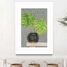 Frond in Vase I by Jennifer Goldberger on GIANT ART - beige botanicals plant