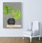 Frond in Vase I by Jennifer Goldberger on GIANT ART - beige botanicals plant