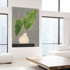 Frond in Vase III by Jennifer Goldberger on GIANT ART - beige botanicals abstract 