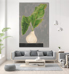 Frond in Vase III by Jennifer Goldberger on GIANT ART - beige botanicals abstract 