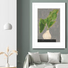 Frond in Vase III by Jennifer Goldberger on GIANT ART - beige botanicals abstract 