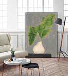 Frond in Vase III by Jennifer Goldberger on GIANT ART - beige botanicals abstract 
