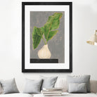 Frond in Vase III by Jennifer Goldberger on GIANT ART - beige botanicals abstract 