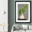 Frond in Vase III by Jennifer Goldberger on GIANT ART - beige botanicals abstract 