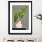 Frond in Vase III by Jennifer Goldberger on GIANT ART - beige botanicals abstract 