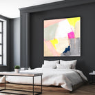 Hot Pink Patch II by Victoria Barnes on GIANT ART - beige abstract abstract