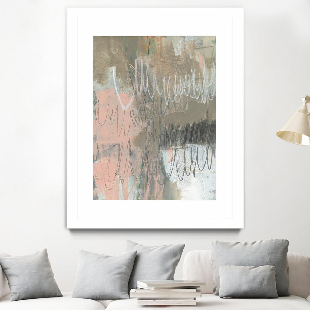 Twombly Script II by Jennifer Goldberger on GIANT ART - pink abstract abstract
