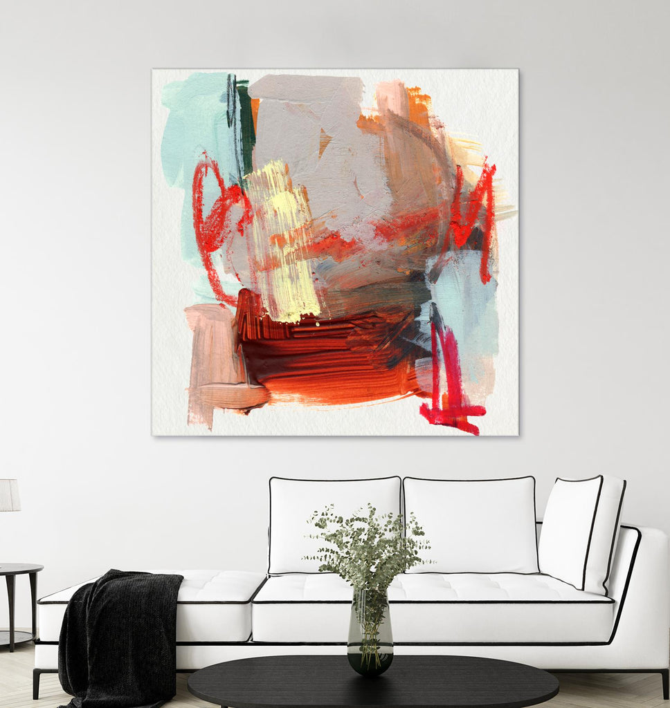 Abstract Metro Maps III by Jennifer Parker on GIANT ART - red abstract abstrait