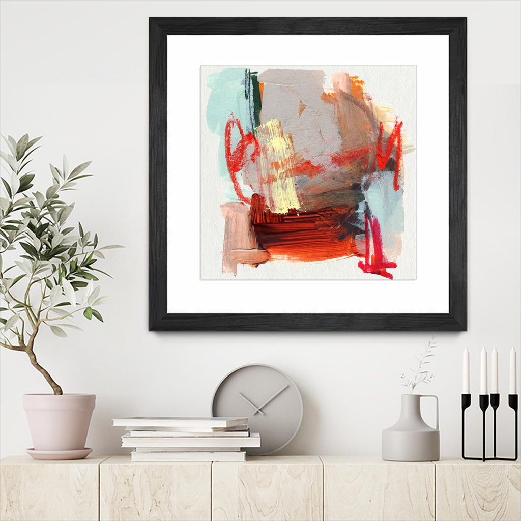 Abstract Metro Maps III by Jennifer Parker on GIANT ART - red abstract abstrait