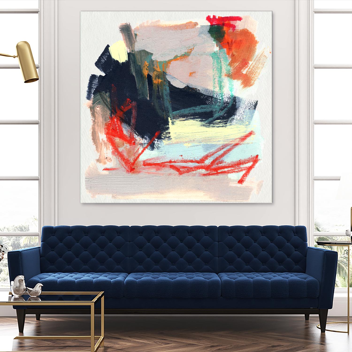 Abstract Metro Maps IV by Jennifer Parker on GIANT ART - orange abstract abstract