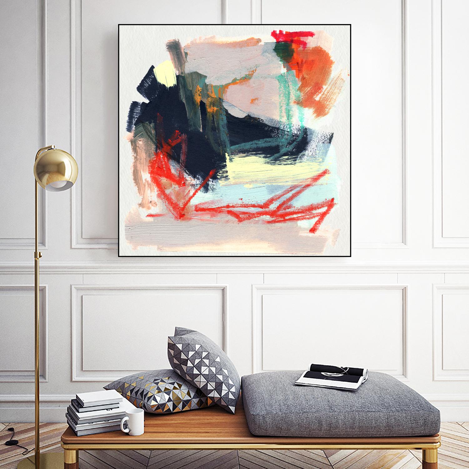 Abstract Metro Maps IV by Jennifer Parker on GIANT ART - orange abstract abstract