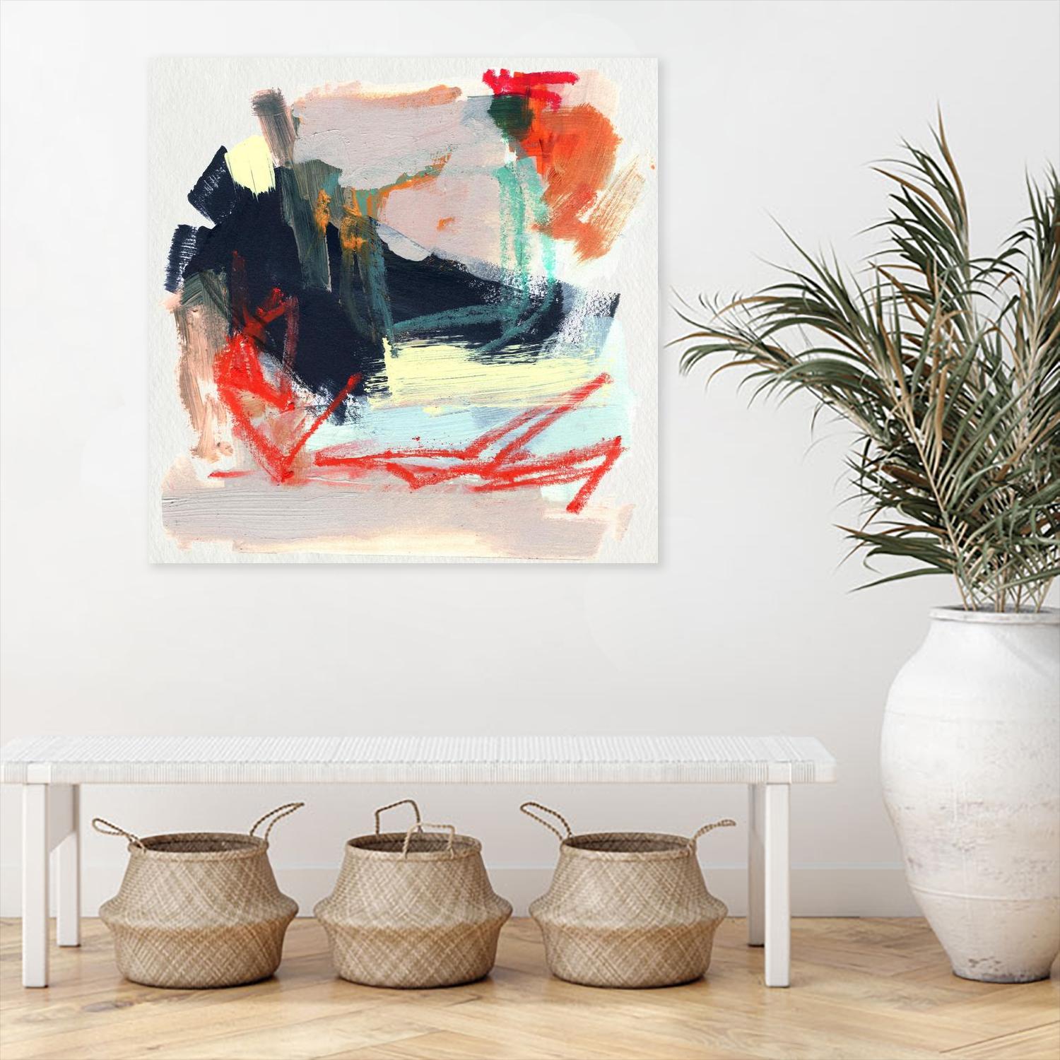 Abstract Metro Maps IV by Jennifer Parker on GIANT ART - orange abstract abstract