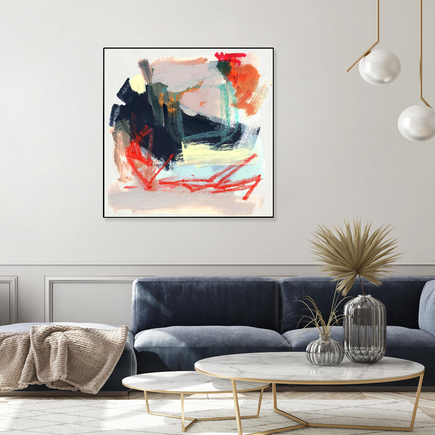 Abstract Metro Maps IV by Jennifer Parker on GIANT ART - orange abstract abstract