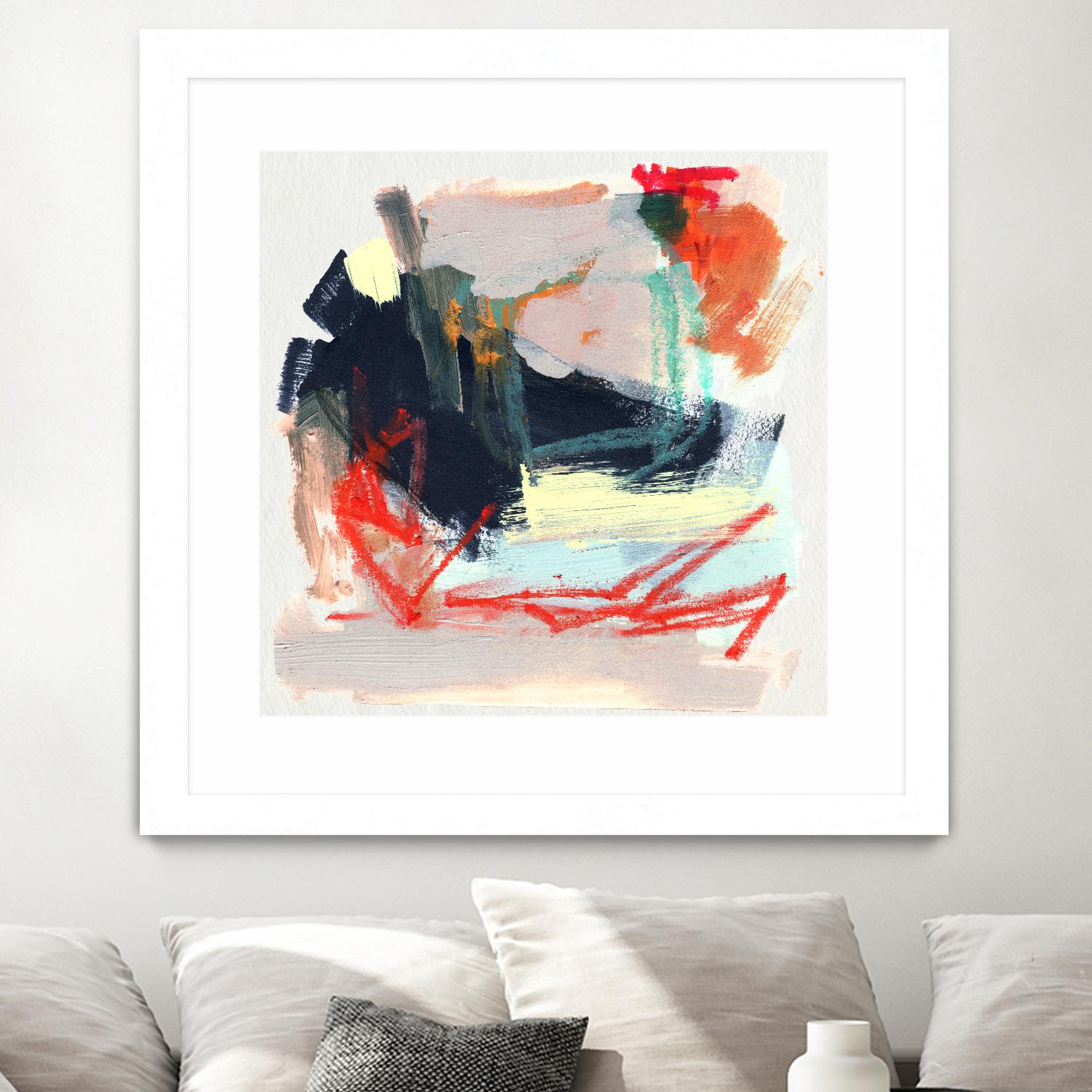 Abstract Metro Maps IV by Jennifer Parker on GIANT ART - orange abstract abstract