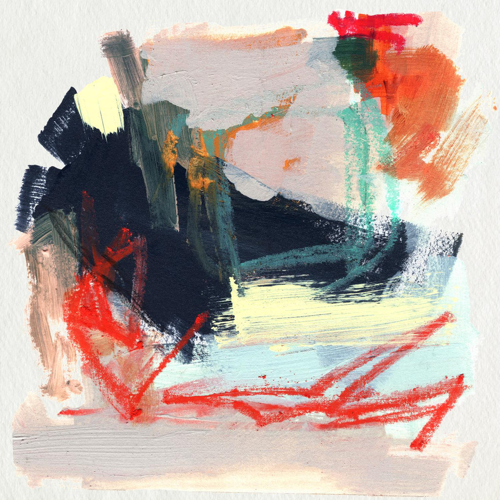 Cartes de métro abstraites IV par Jennifer Parker sur GIANT ART - abstraction orange