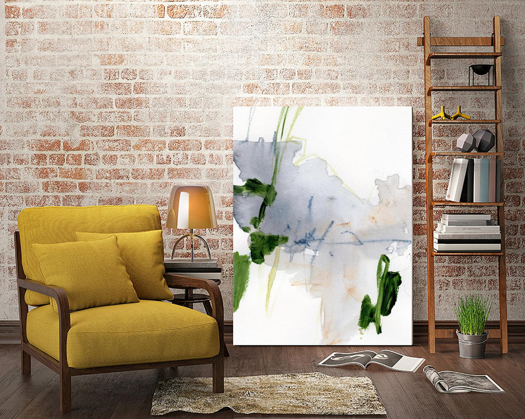 Green and Grey I by Victoria Barnes on GIANT ART - orange abstract abstract
