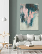Blush Cascade II by Jennifer Goldberger on GIANT ART - beige abstract abstract