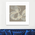 White Ribbon on Beige II by Jennifer Goldberger on GIANT ART - beige abstract