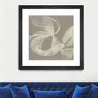 White Ribbon on Beige II by Jennifer Goldberger on GIANT ART - beige abstract