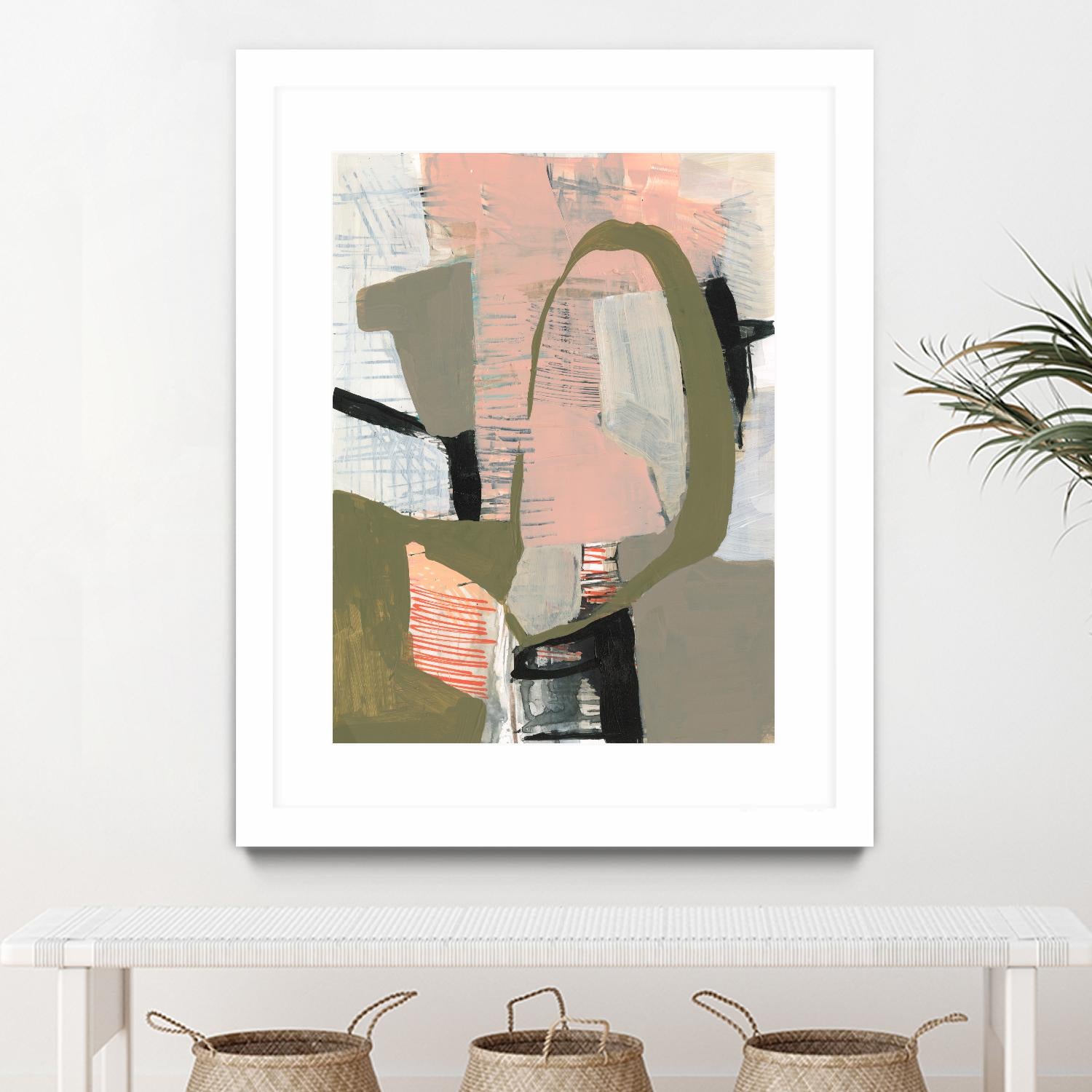 Scribbles & Shapes II by Jennifer Goldberger on GIANT ART - orange abstract abstract