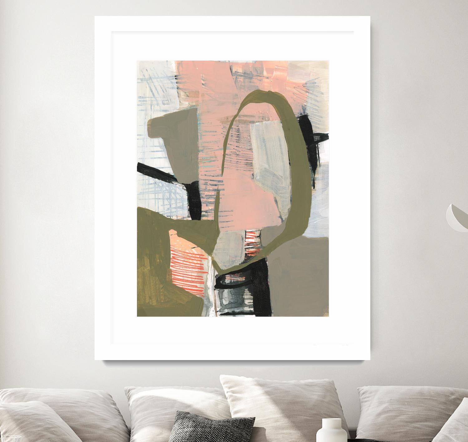 Scribbles & Shapes II by Jennifer Goldberger on GIANT ART - orange abstract abstract