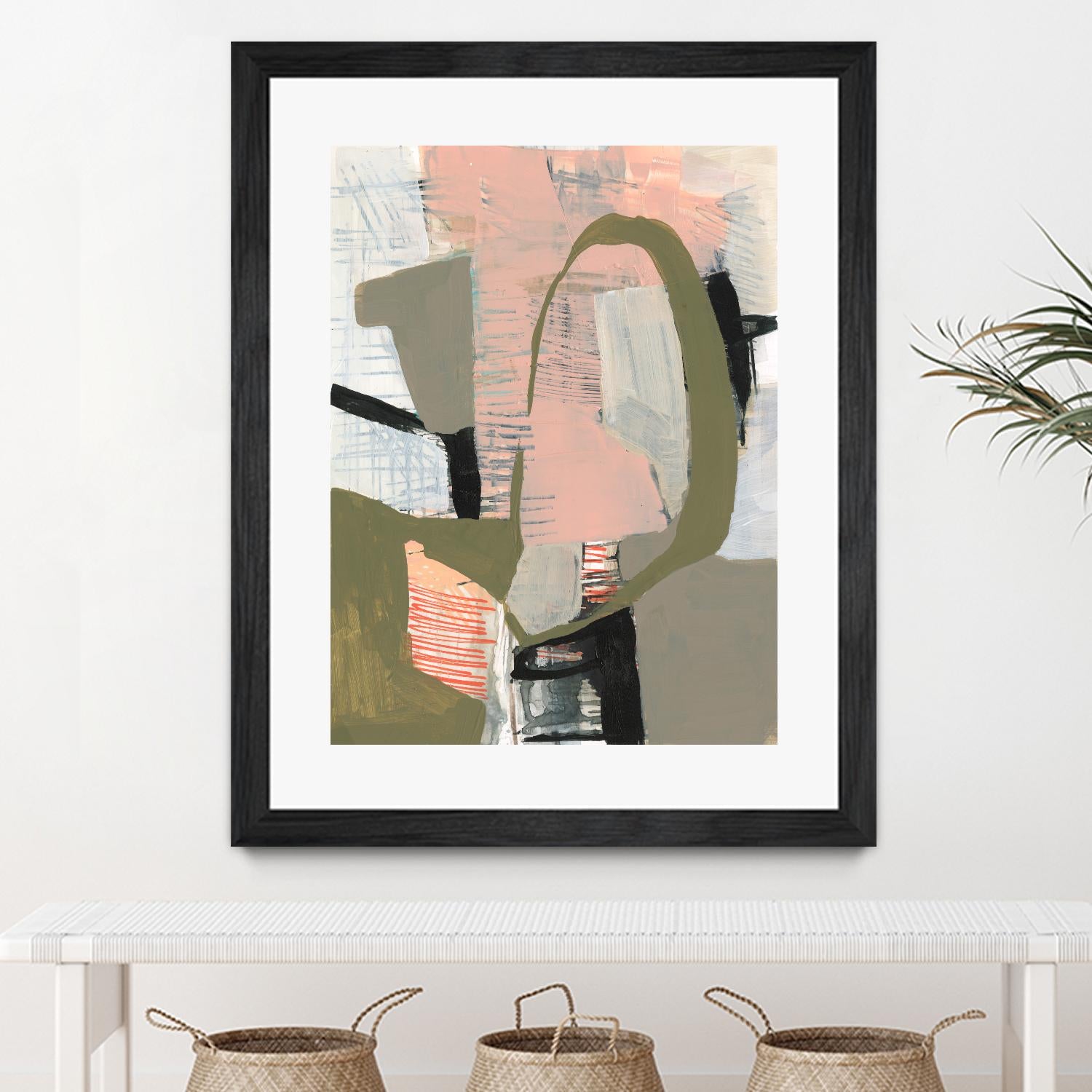 Scribbles & Shapes II by Jennifer Goldberger on GIANT ART - orange abstract abstract