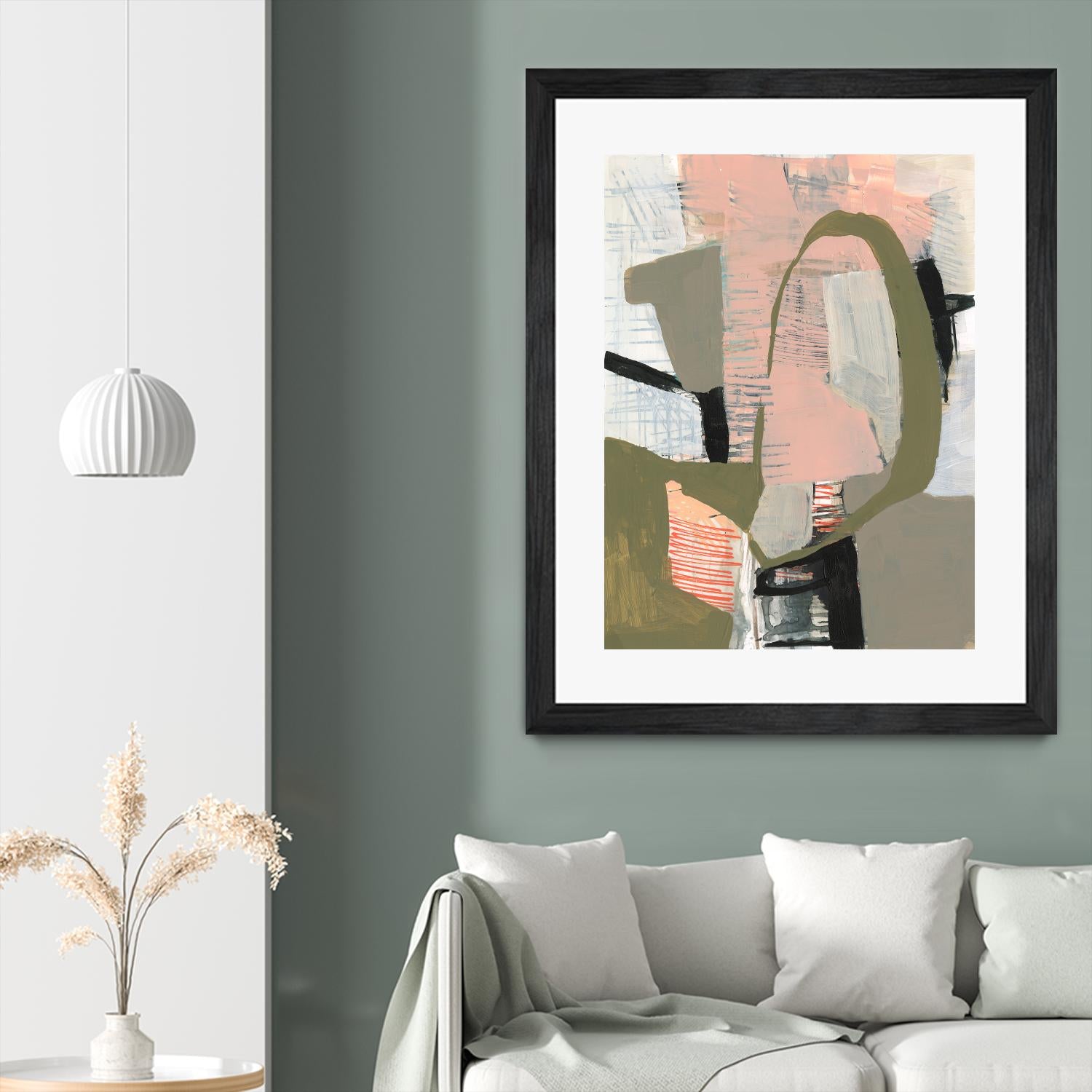 Scribbles & Shapes II by Jennifer Goldberger on GIANT ART - orange abstract abstract