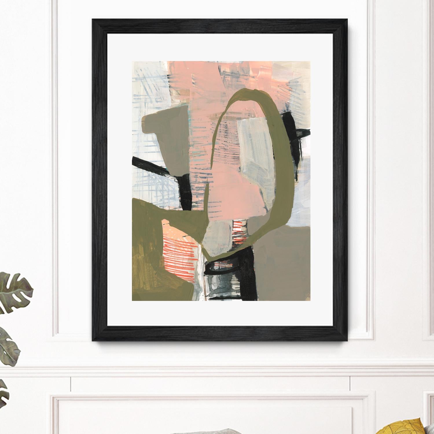 Scribbles & Shapes II by Jennifer Goldberger on GIANT ART - orange abstract abstract