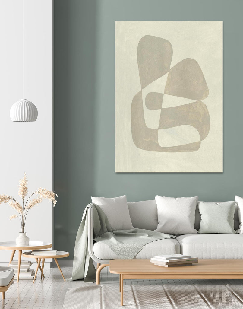 Soft Shape II by Emma Caroline on GIANT ART - beige abstract abstract 