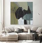 Puzzle in Neutrals I by Jennifer Goldberger on GIANT ART - green abstract abstract