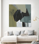 Puzzle in Neutrals I by Jennifer Goldberger on GIANT ART - green abstract abstract