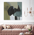 Puzzle in Neutrals I by Jennifer Goldberger on GIANT ART - green abstract abstract