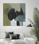 Puzzle in Neutrals I by Jennifer Goldberger on GIANT ART - green abstract abstract