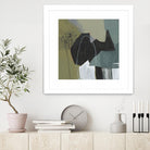 Puzzle in Neutrals I by Jennifer Goldberger on GIANT ART - green abstract abstract