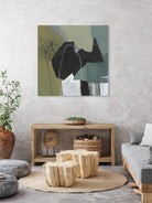 Puzzle in Neutrals I by Jennifer Goldberger on GIANT ART - green abstract abstract