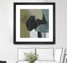 Puzzle in Neutrals I by Jennifer Goldberger on GIANT ART - green abstract abstract