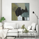 Puzzle in Neutrals I by Jennifer Goldberger on GIANT ART - green abstract abstract