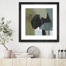 Puzzle in Neutrals I by Jennifer Goldberger on GIANT ART - green abstract abstract